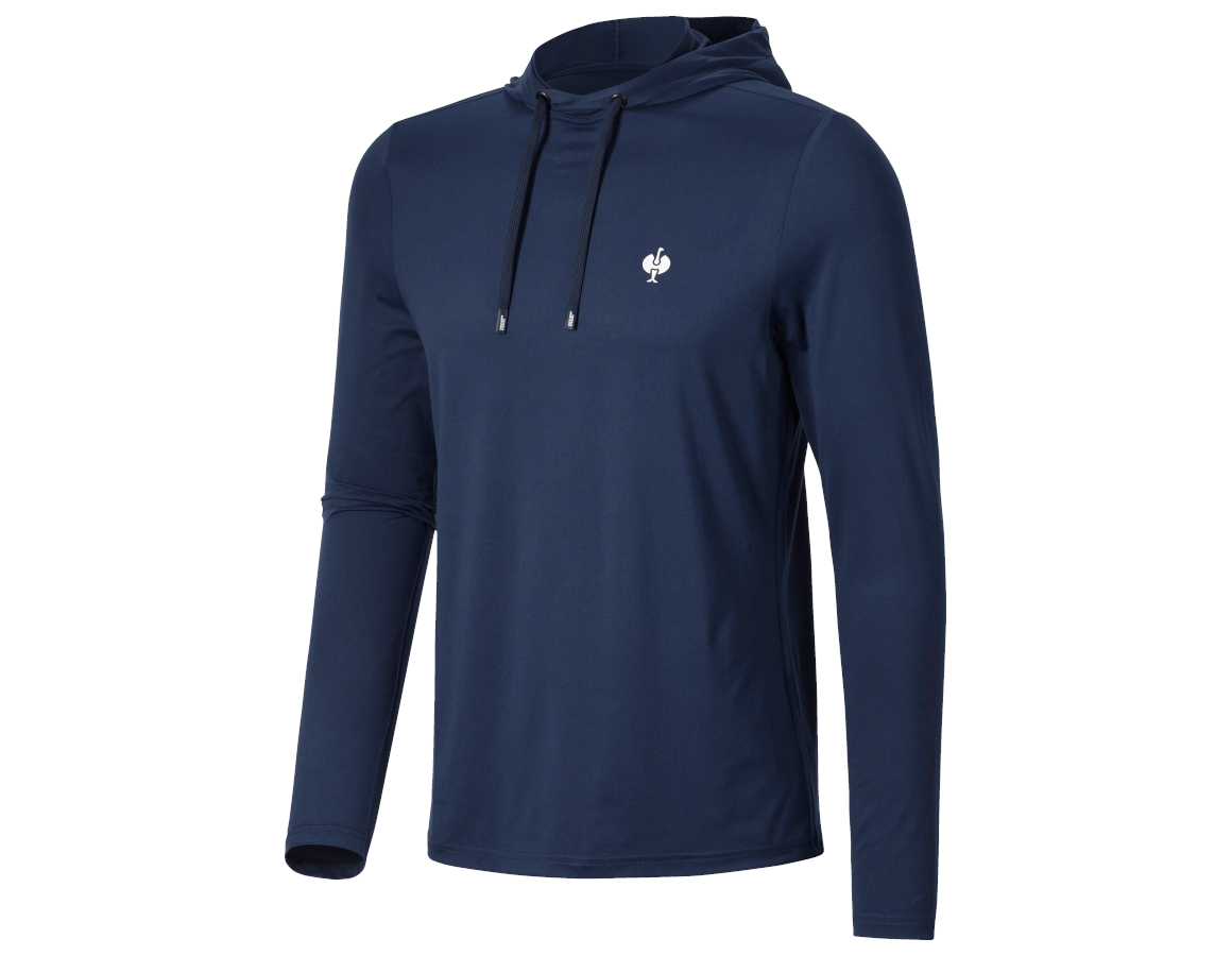 Primary image Functional hoody-longsleeve UV e.s.trail deepblue/white