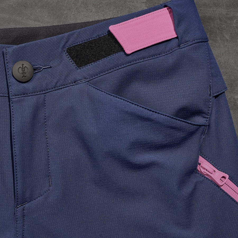 Detailed image Functional shorts e.s.trail, ladies' deepblue/tarapink