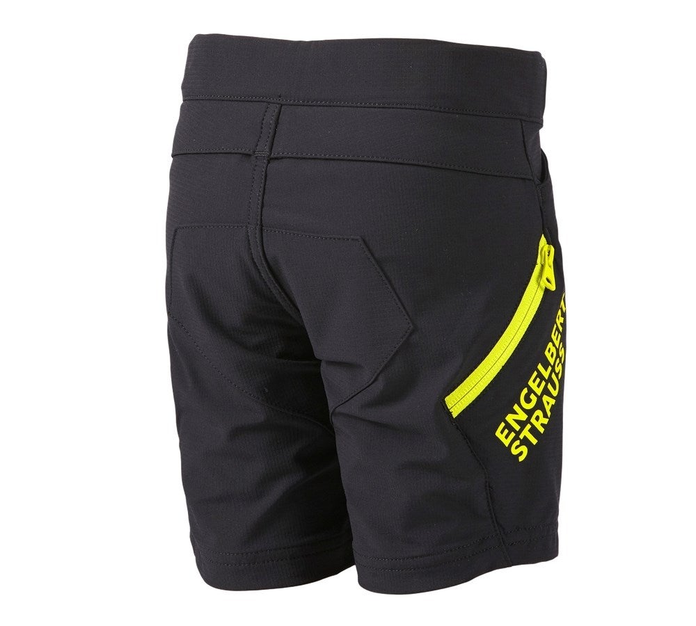 Secondary image Functional short e.s.trail, children's black/acid yellow