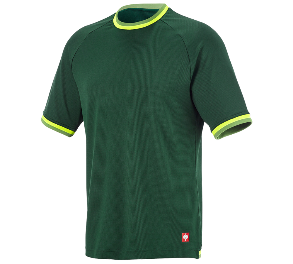 Primary image Functional t-shirt e.s.ambition green/high-vis yellow