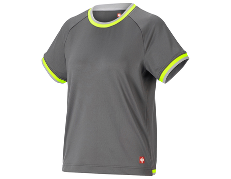Primary image Functional t-shirt e.s.ambition, ladies' anthracite/high-vis yellow