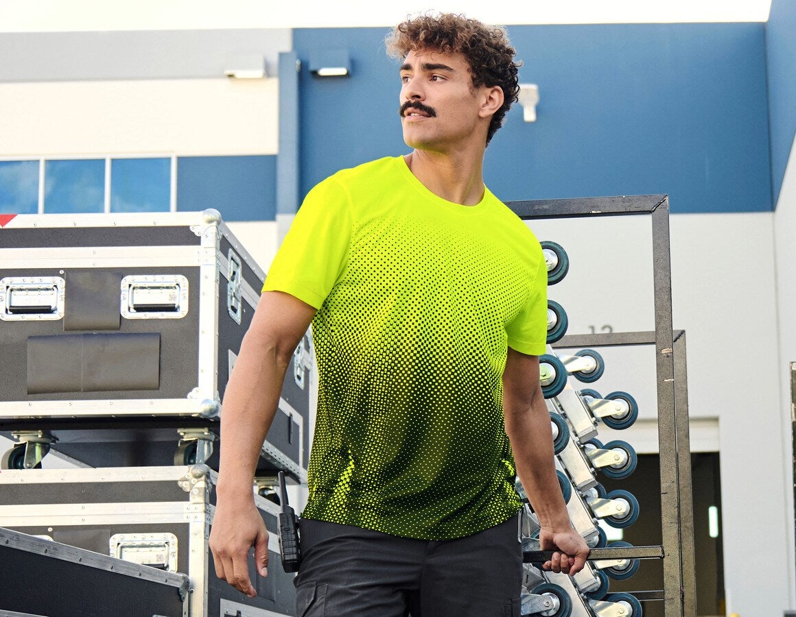 Main action image Functional t-shirt e.s.t:aktik high-vis yellow/black
