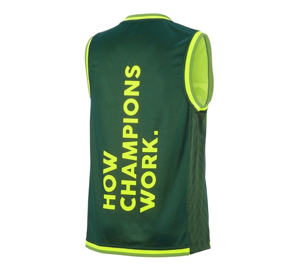 Secondary image Functional tank-shirt e.s.ambition green/high-vis yellow