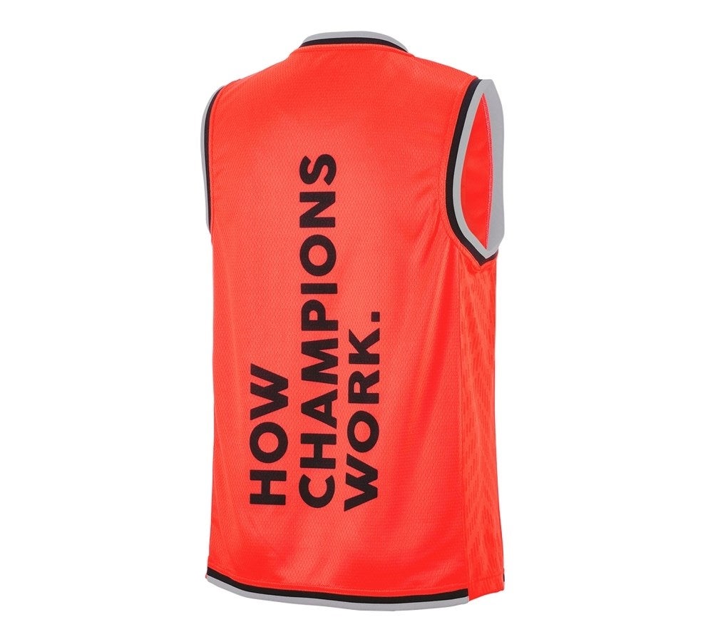 Secondary image Functional tank-shirt e.s.ambition high-vis red/black