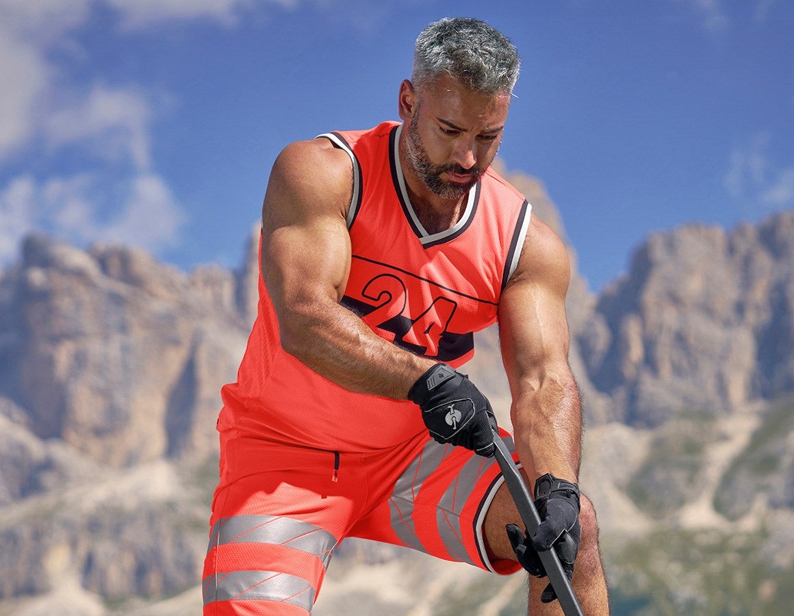 Additional image 1 Functional tank-shirt e.s.ambition high-vis red/black