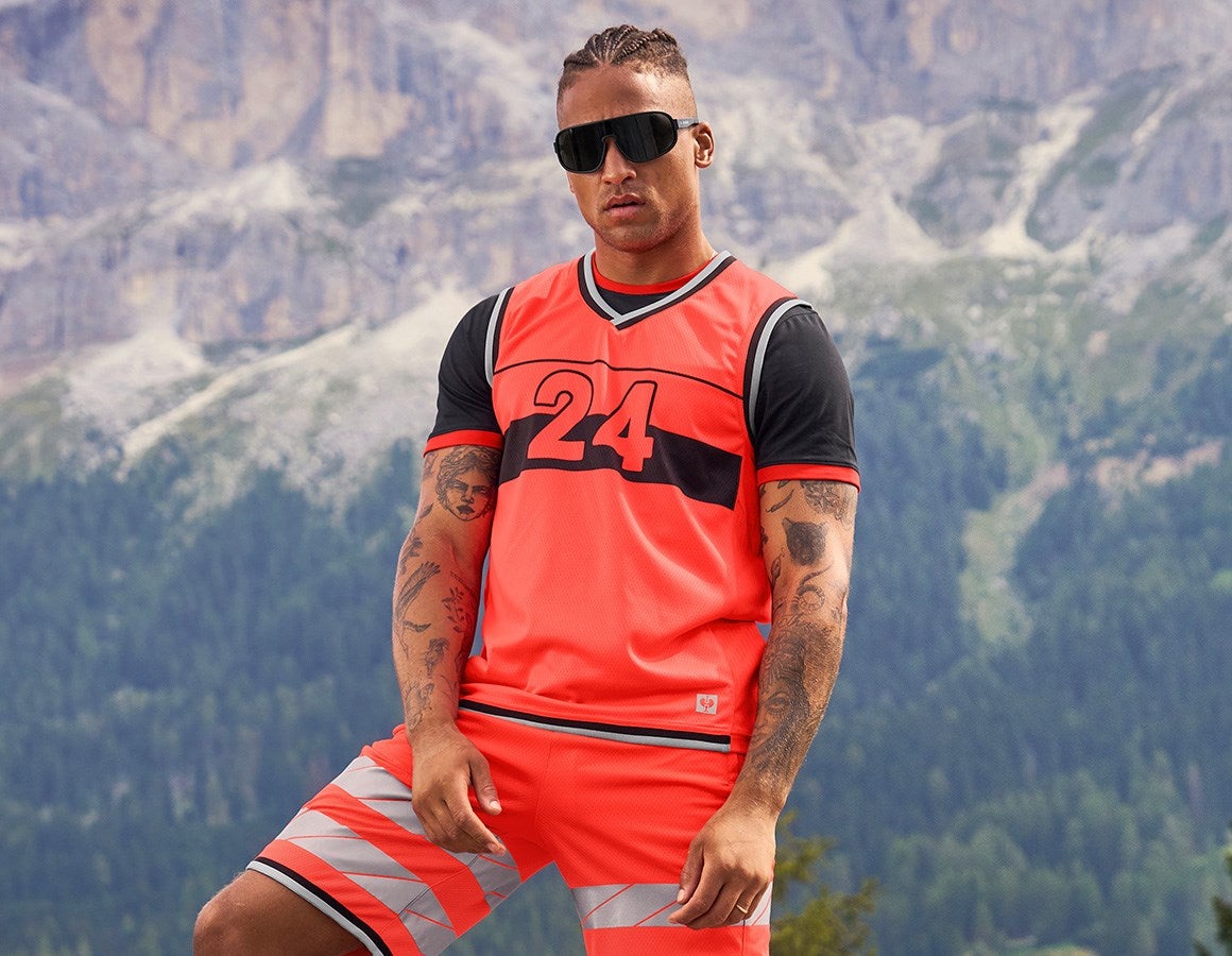 Additional image 2 Functional tank-shirt e.s.ambition high-vis red/black