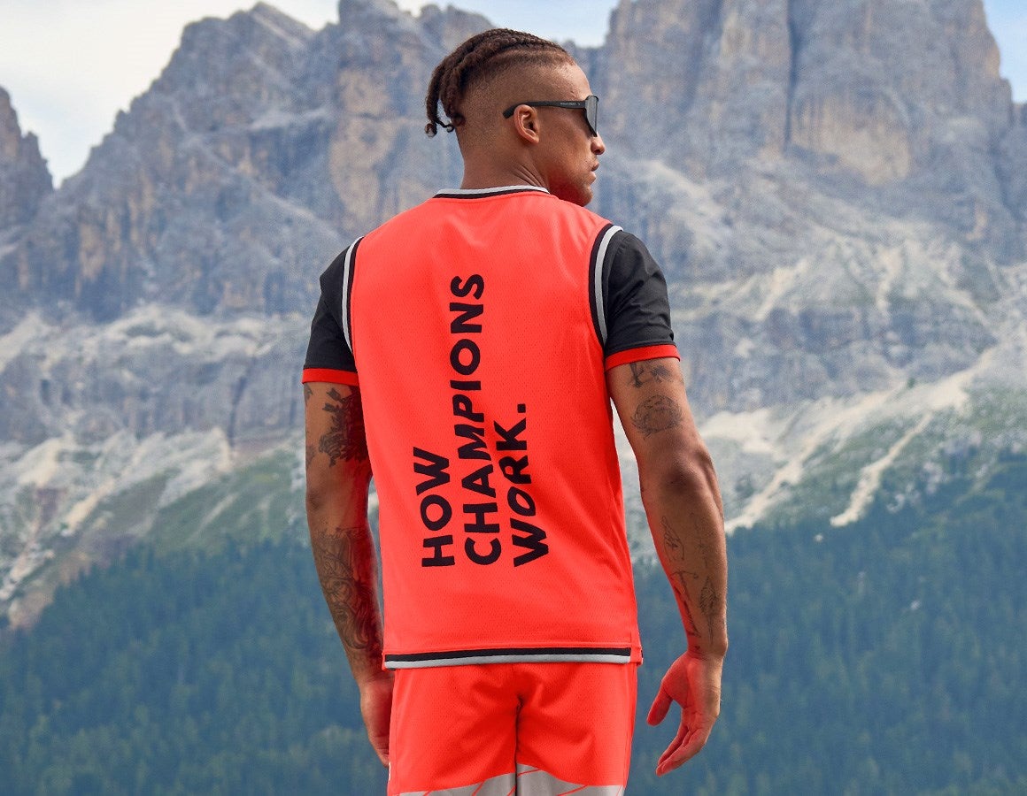 Additional image 3 Functional tank-shirt e.s.ambition high-vis red/black