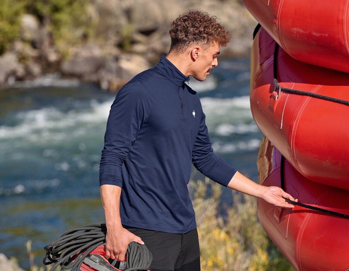 Additional image 1 Functional troyer-longsleeve UV e.s.trail deepblue/white