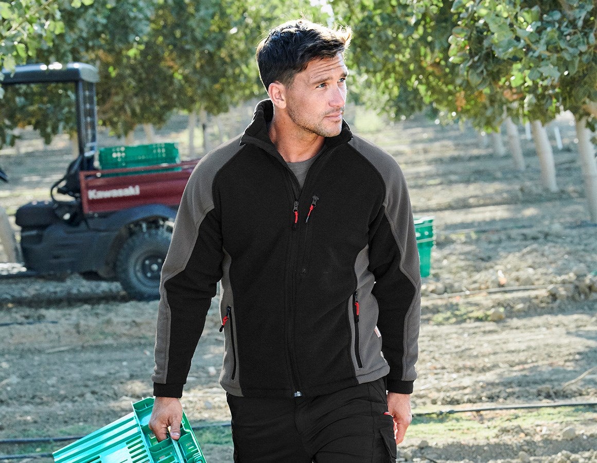 Main action image Functional fleece jacket dryplexx® wind black/anthracite