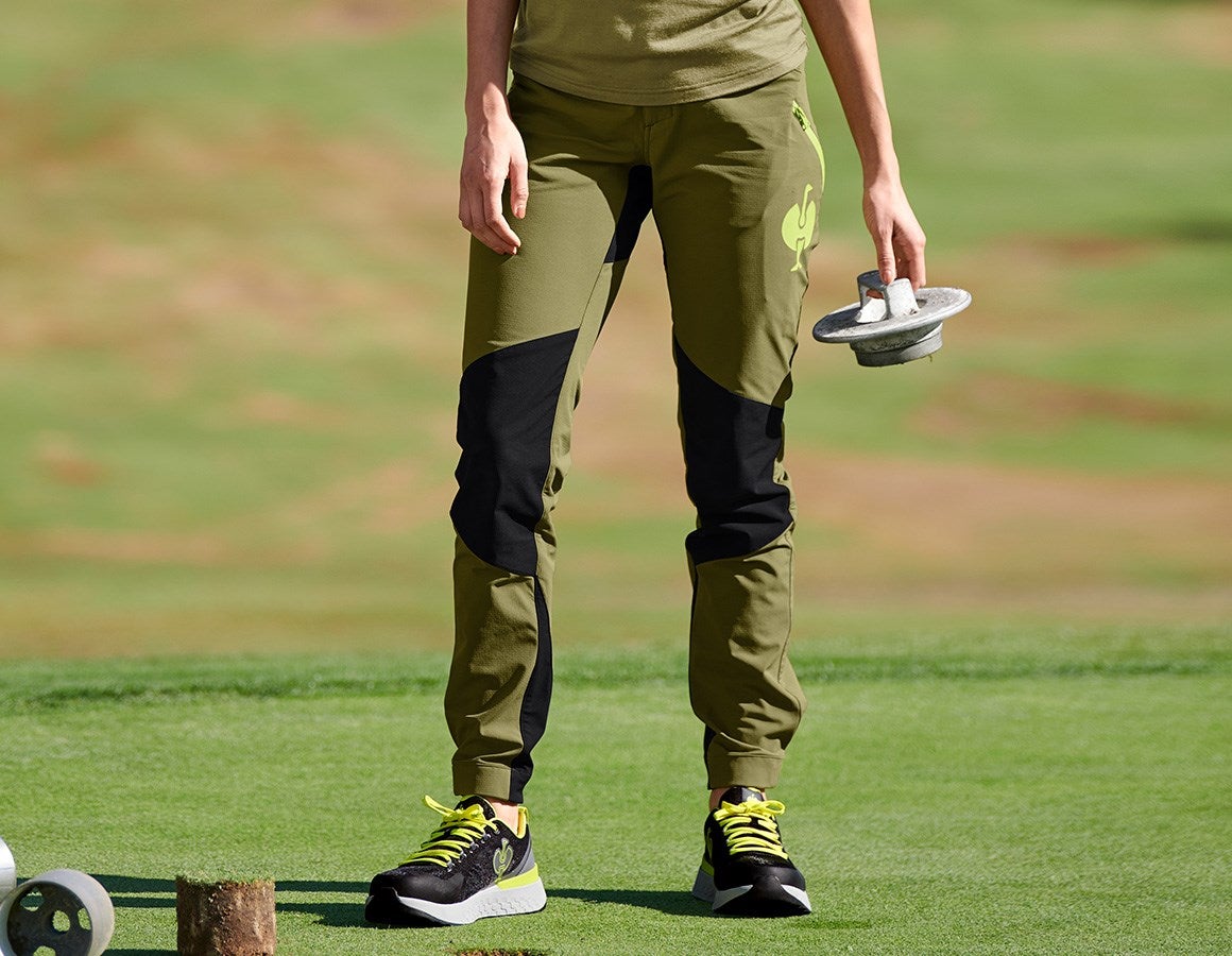 Main action image Functional trousers e.s.trail, ladies' junipergreen/limegreen