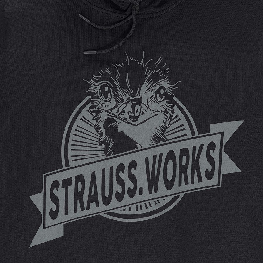 Detailed image Hoody sweatshirt e.s.iconic works black