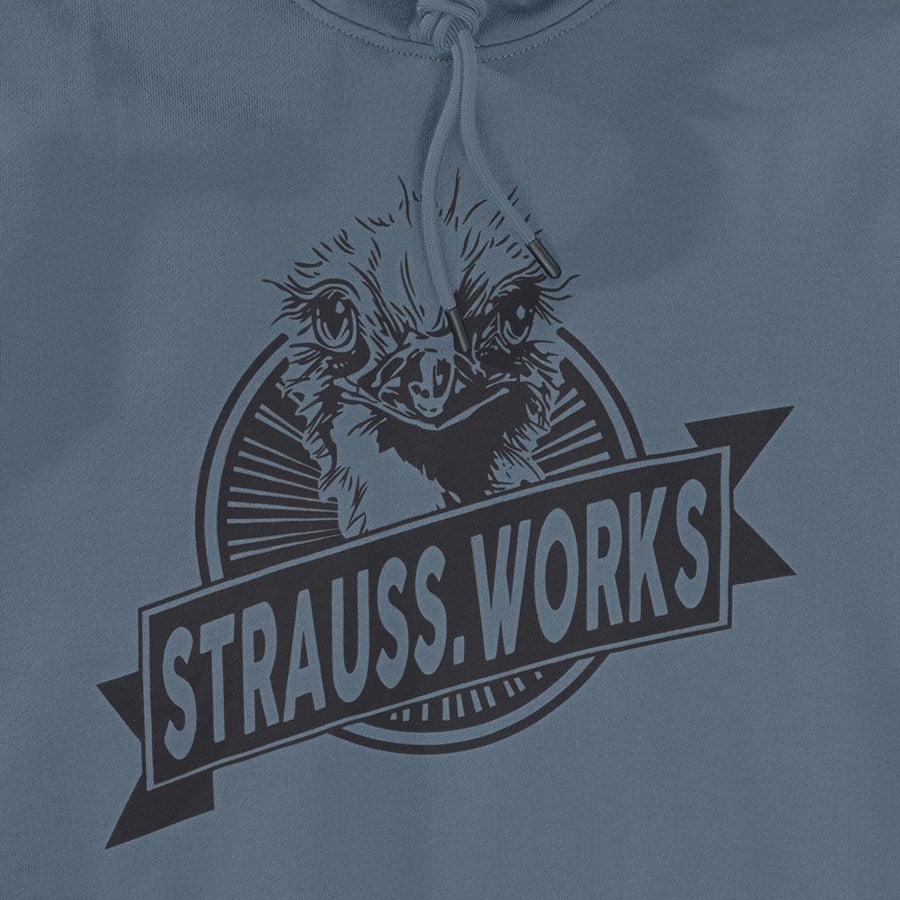 Detailed image Hoody sweatshirt e.s.iconic works, ladies' oxidblue