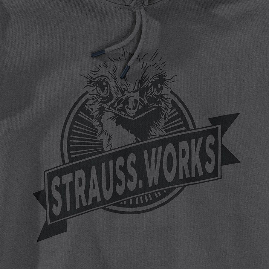 Detailed image Hoody sweatshirt e.s.iconic works, ladies' carbongrey