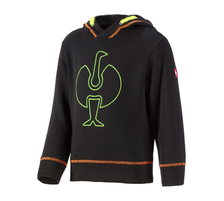 Primary image Hoody sweatshirt e.s.motion 2020, children´s black/high-vis yellow/high-vis orange