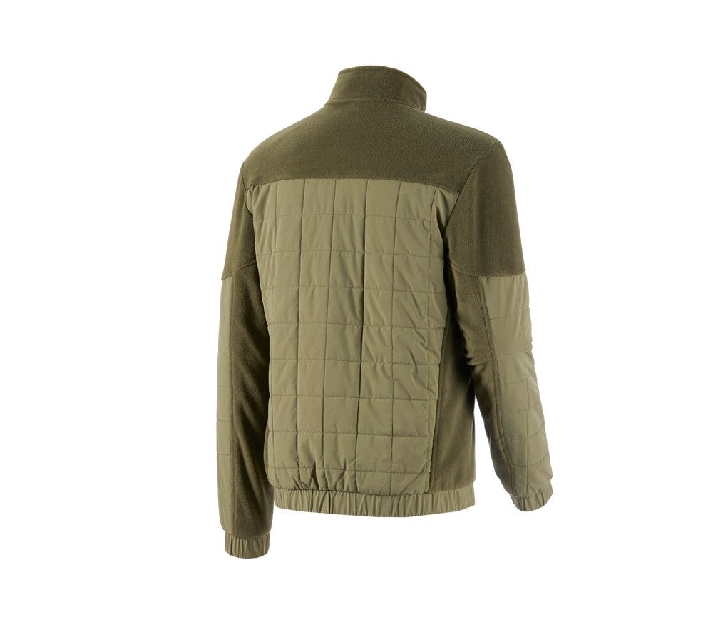 Secondary image Hybrid fleece jacket e.s.concrete mudgreen/stipagreen