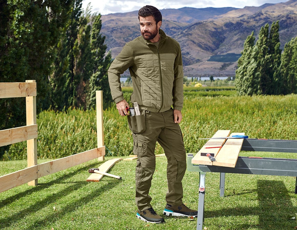 Additional image 1 Hybrid fleece jacket e.s.concrete mudgreen/stipagreen