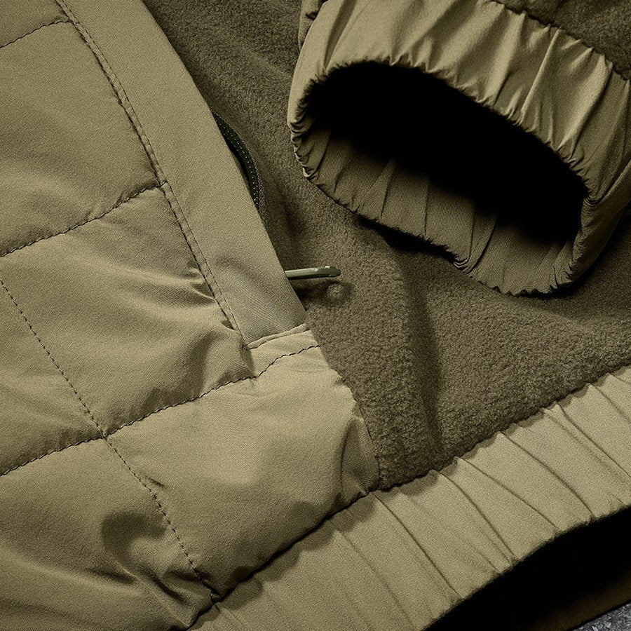 Detailed image Hybrid fleece jacket e.s.concrete mudgreen/stipagreen