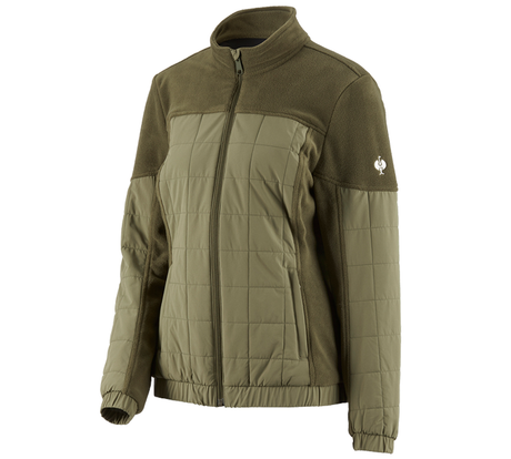 Primary image Hybrid fleece jacket e.s.concrete, ladies' mudgreen/stipagreen