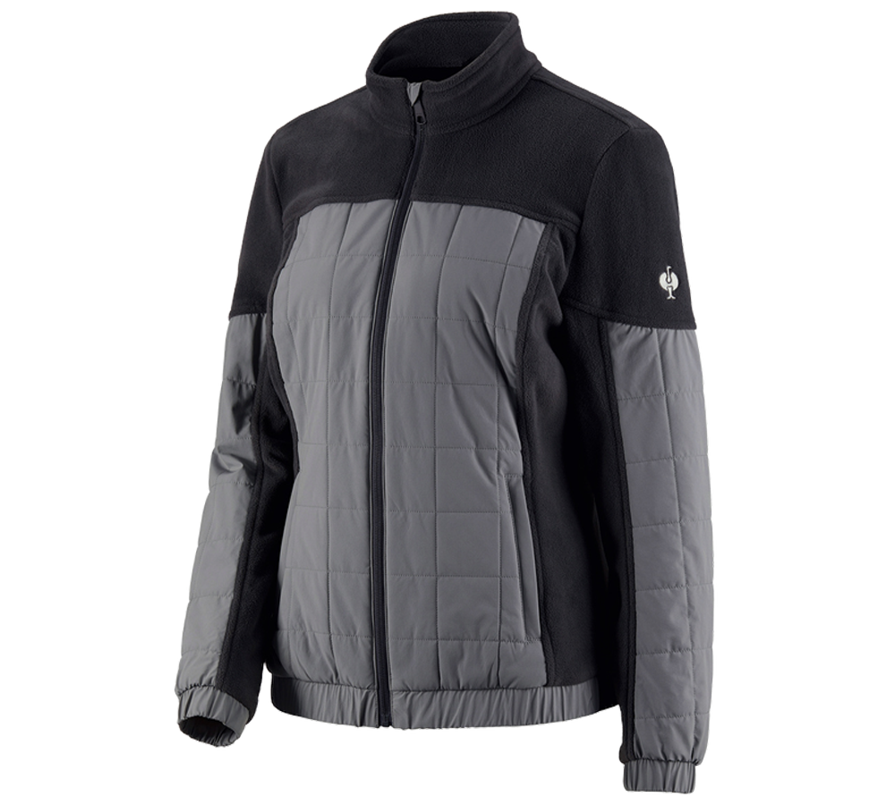 Primary image Hybrid fleece jacket e.s.concrete, ladies' black/basaltgrey