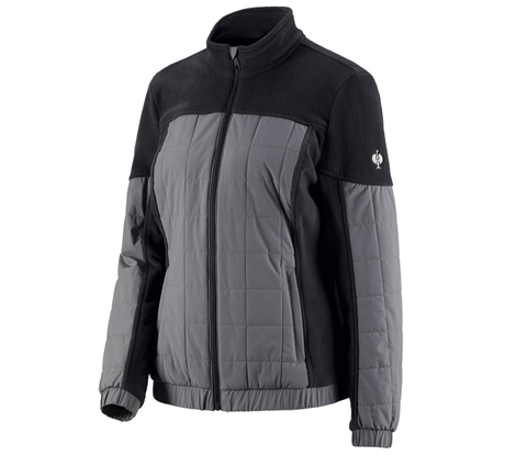 Primary image Hybrid fleece jacket e.s.concrete, ladies' black/basaltgrey