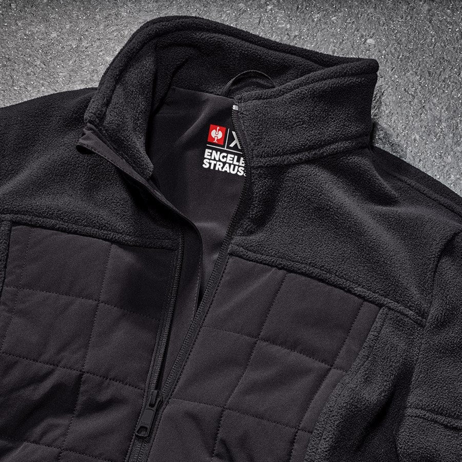 Detailed image Hybrid fleece jacket e.s.concrete, ladies' black