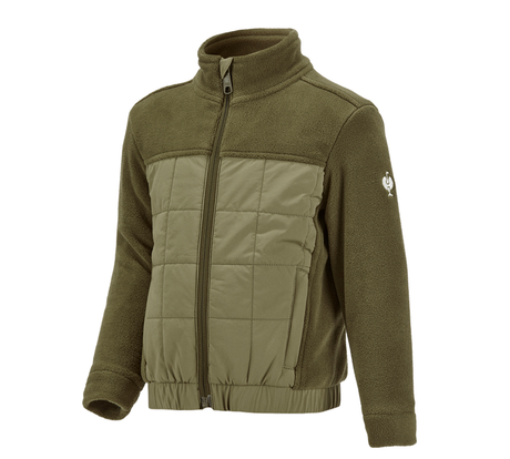 Primary image Hybrid fleece jacket e.s.concrete, children's mudgreen/stipagreen