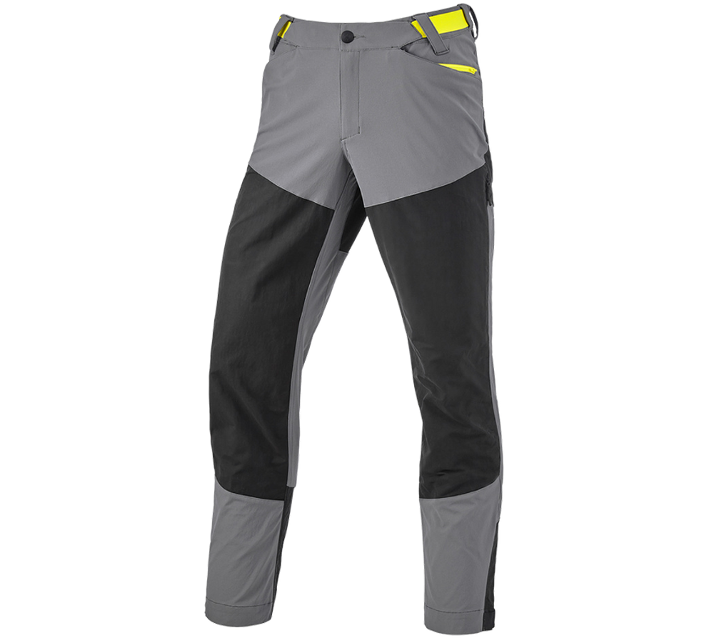 Primary image Hybrid functional trousers e.s.trail basaltgrey/acid yellow