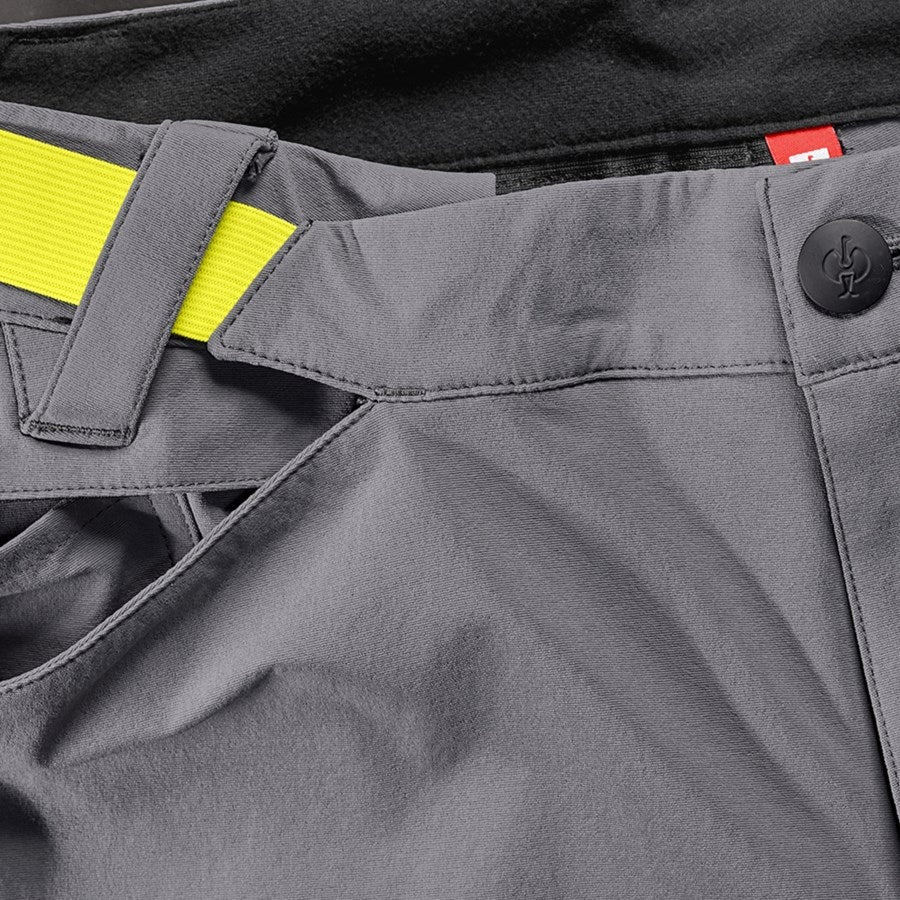 Detailed image Hybrid functional trousers e.s.trail basaltgrey/acid yellow