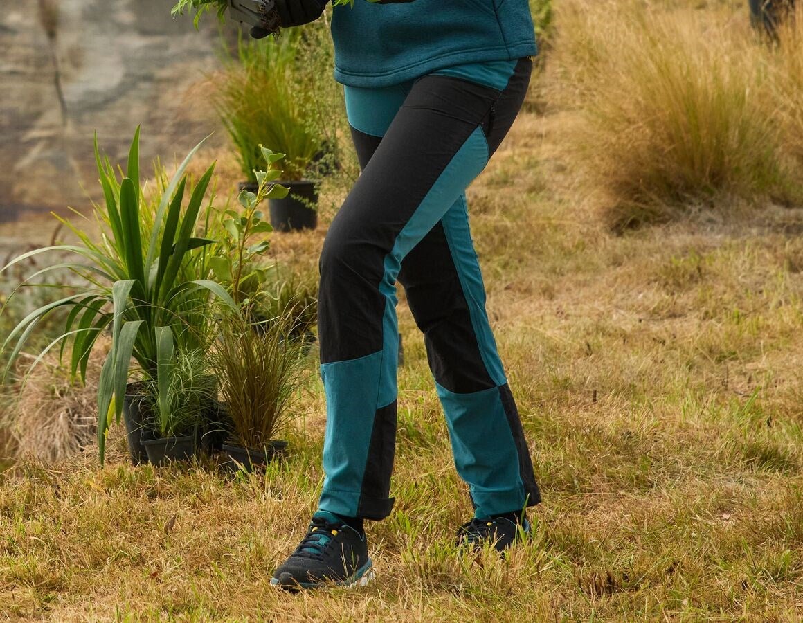 Additional image 1 Hybrid functional trousers e.s.trail, ladies' emeraldgreen/chromeyellow