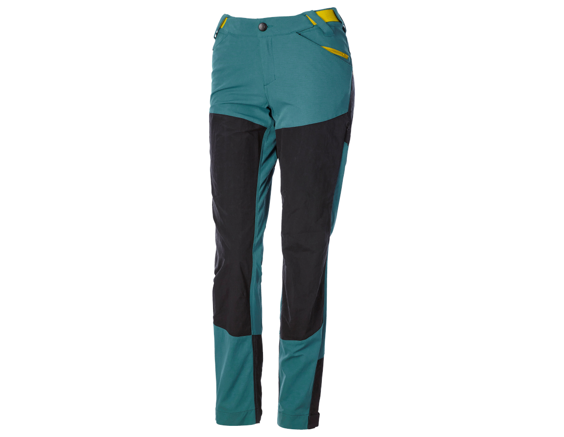 Primary image Hybrid functional trousers e.s.trail, ladies' emeraldgreen/chromeyellow