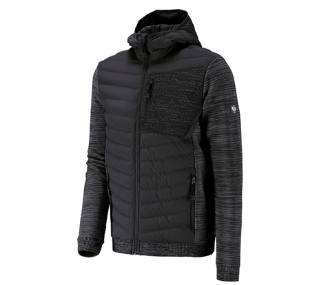 Primary image Hybrid hooded knitted jacket e.s.motion ten oxidblack melange