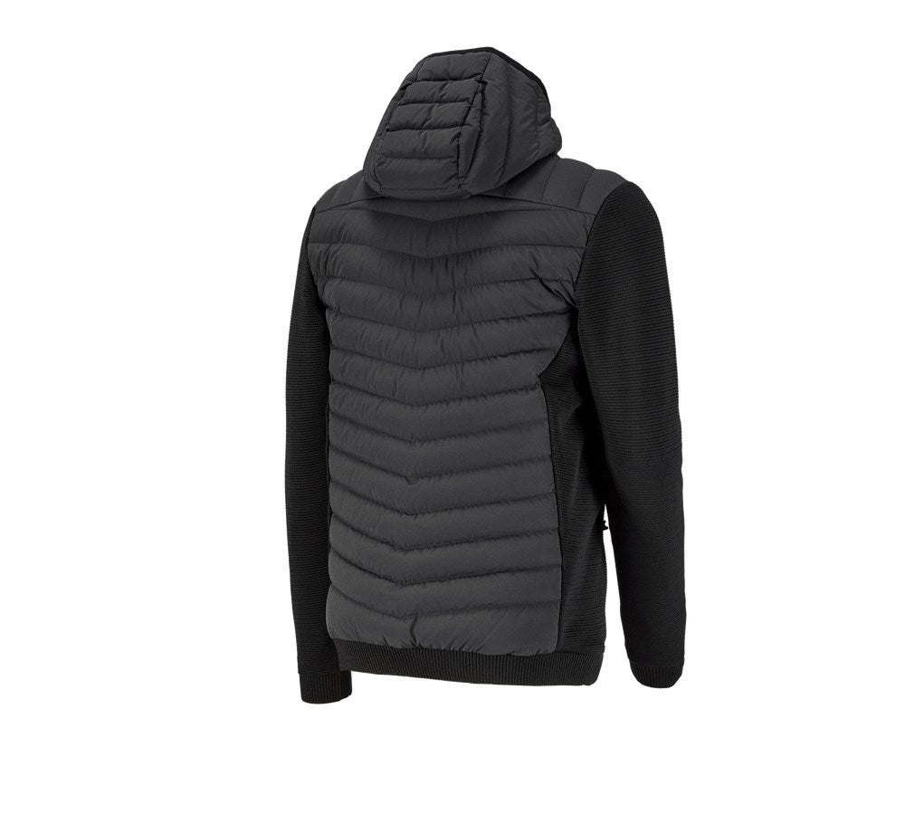 Secondary image Hybrid hooded knitted jacket e.s.motion ten black