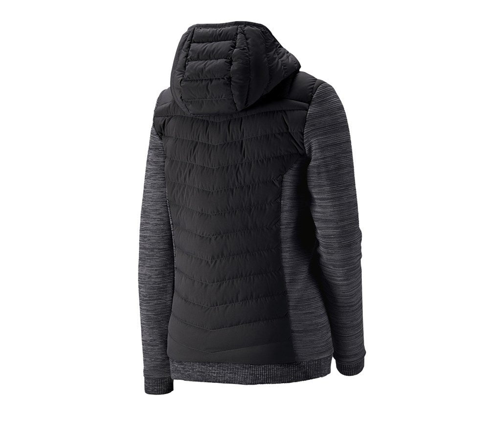 Secondary image Hybrid hooded knitted jacket e.s.motion ten,ladies oxidblack melange