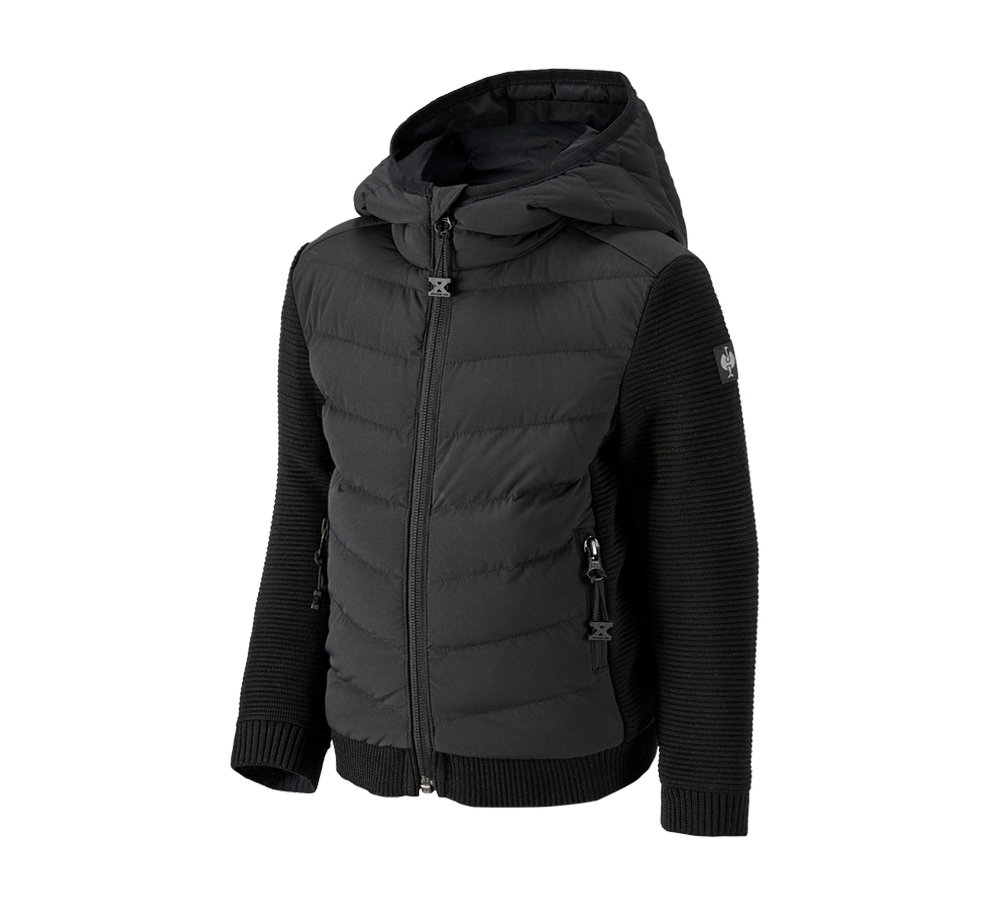 Primary image Hybrid hooded knitted jacket e.s.motion ten,child. black