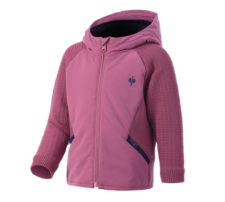 Primary image Hybrid hooded knitted jacket e.s.trail, children's tarapink/deepblue