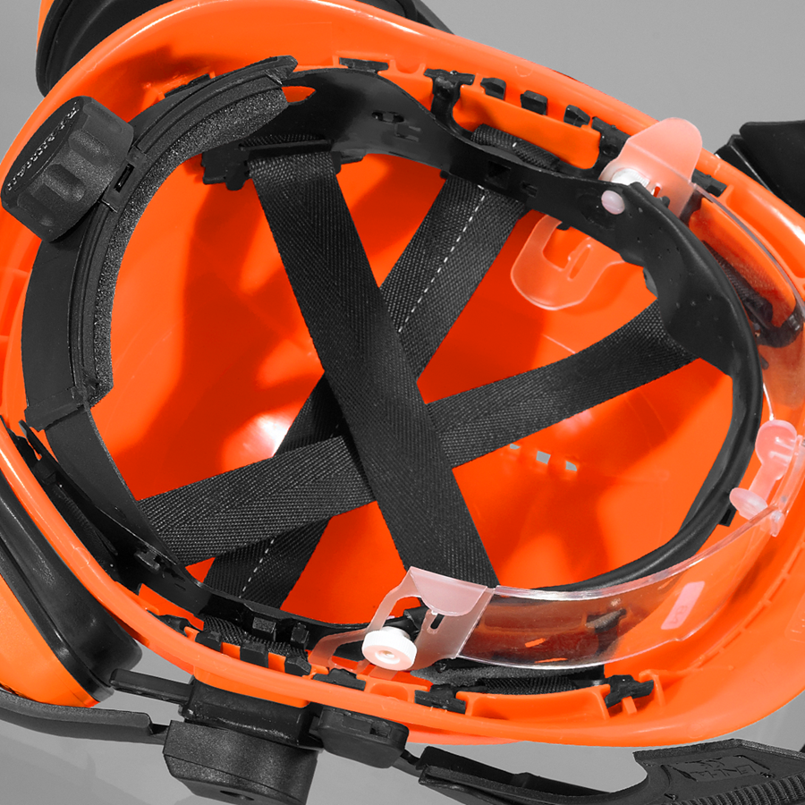 Detailed image KWF Forester's helmet combination Professional orange