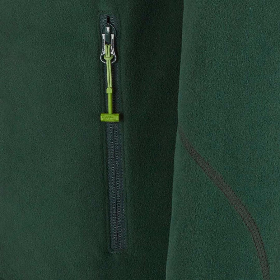 Detailed image Hooded fleece jacket e.s.motion 2020 green