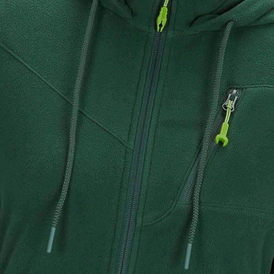 Detailed image Hooded fleece jacket e.s.motion 2020, ladies' green