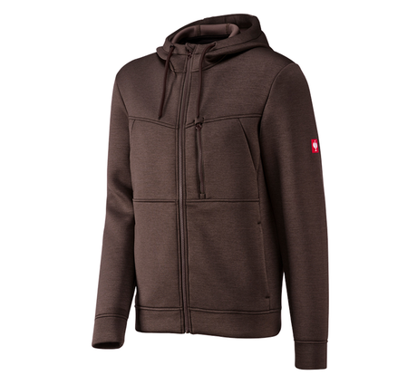 Primary image Hooded jacket climafoam e.s.dynashield chestnut melange