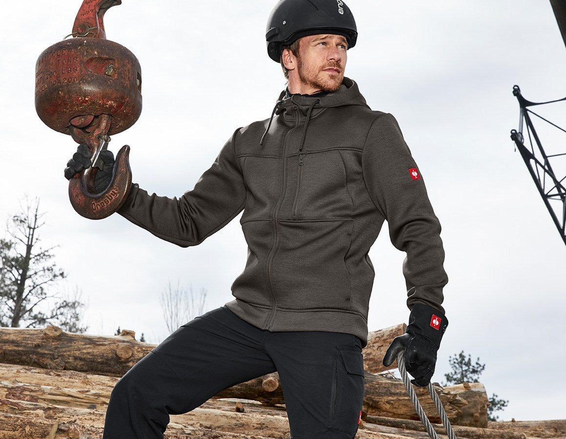 Additional image 1 Hooded jacket climafoam e.s.dynashield thyme melange