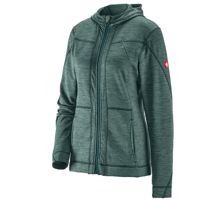 Primary image Hooded jacket isocell e.s.dynashield, ladies' specialgreen melange