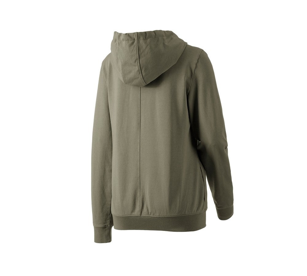Secondary image Hooded sweat jacket e.s.motion ten,ladies' moorgreen vintage