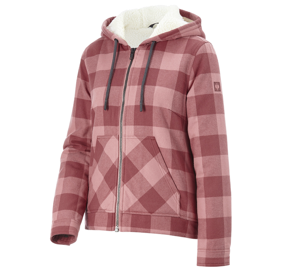 Primary image Check-hooded jacket e.s.iconic, ladies' quartz pink/oxidred