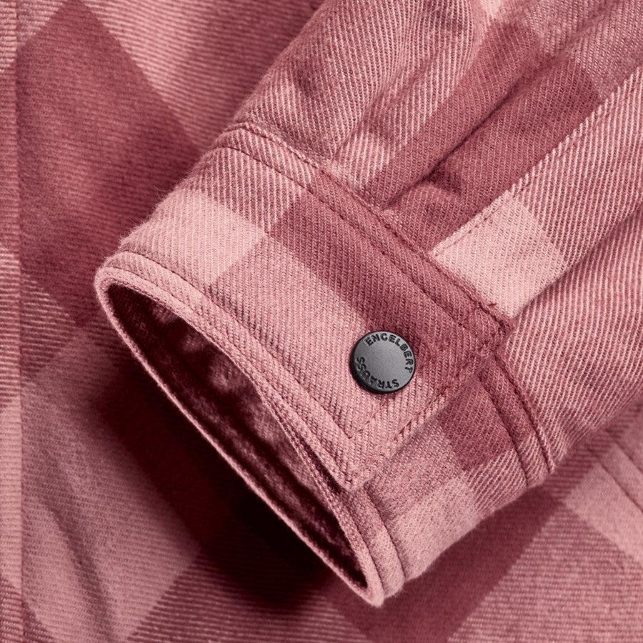 Detailed image Check-hooded jacket e.s.iconic, ladies' quartz pink/oxidred