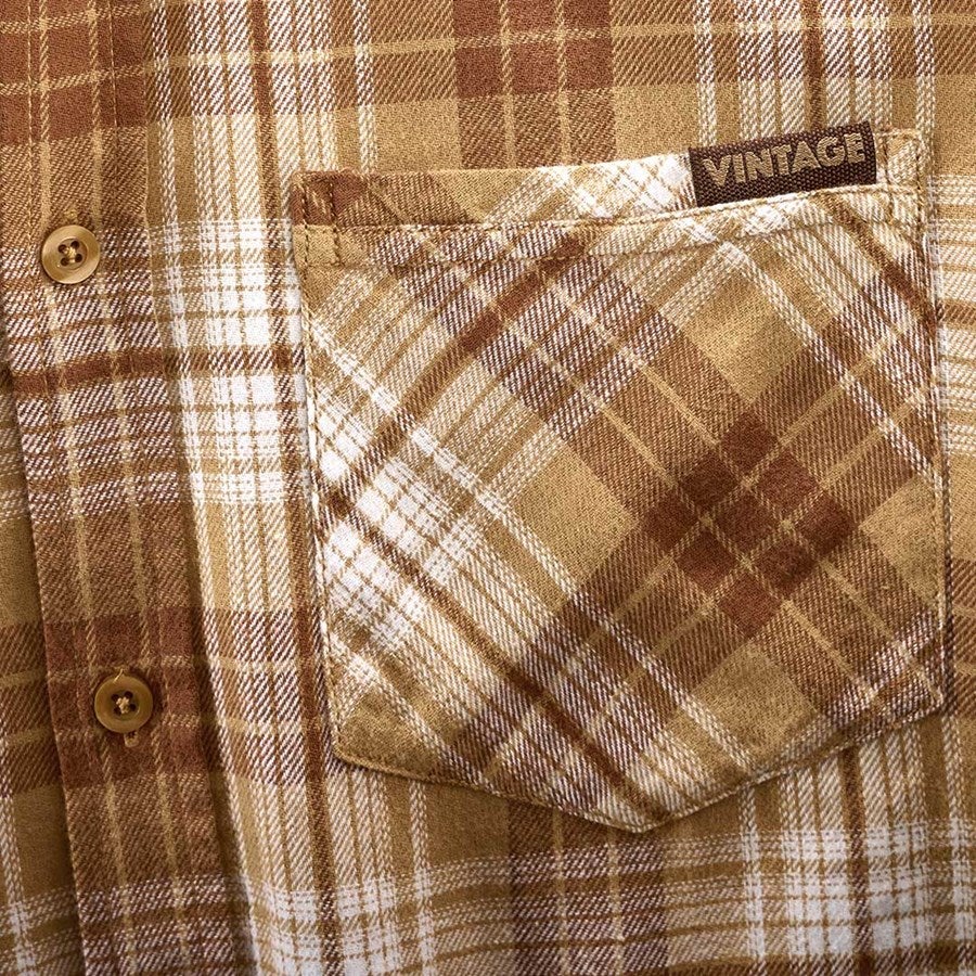 Detailed image Check shirt e.s.vintage sepia checked