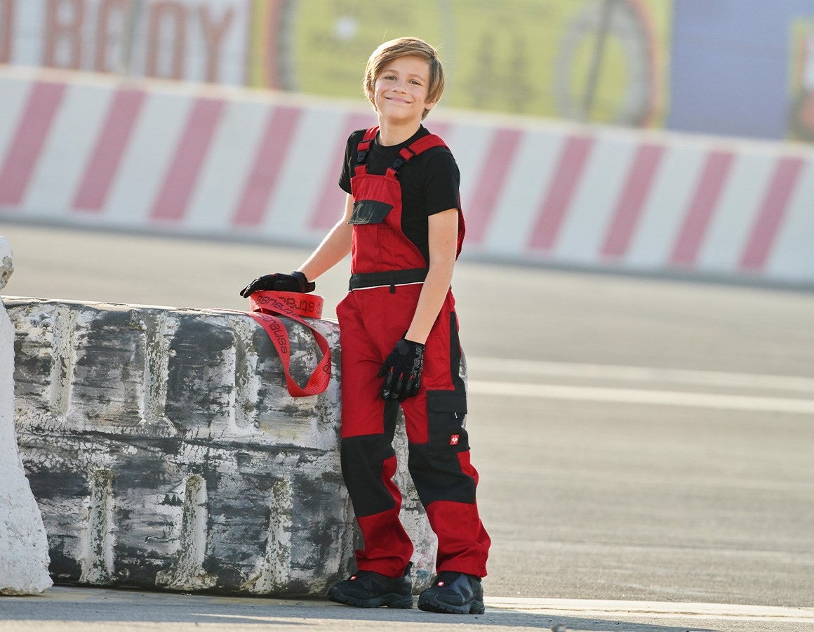 Main action image Children's bib & brace e.s.image red/black