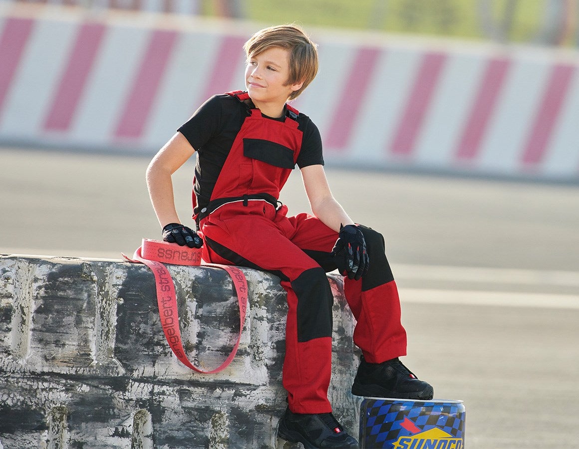 Additional image 1 Children's bib & brace e.s.image red/black