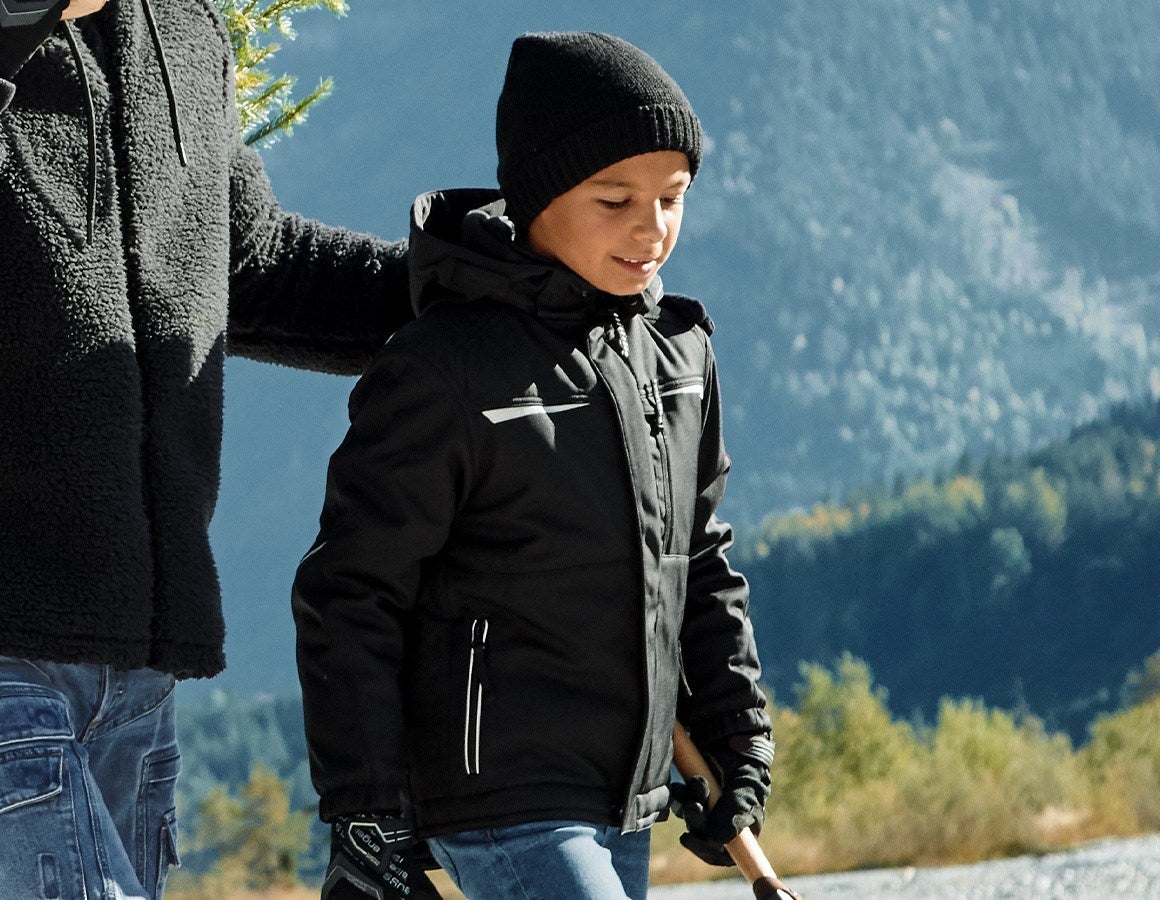 Additional image 1 Children's softshell jacket e.s.motion black