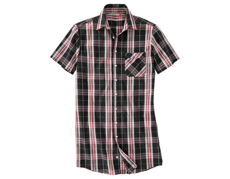 Primary image Short sleeved shirt Lübeck, extra long black/red/white