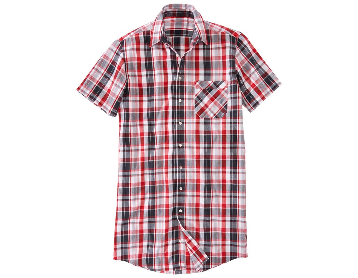 Primary image Short sleeved shirt Lübeck, extra long white/black/red